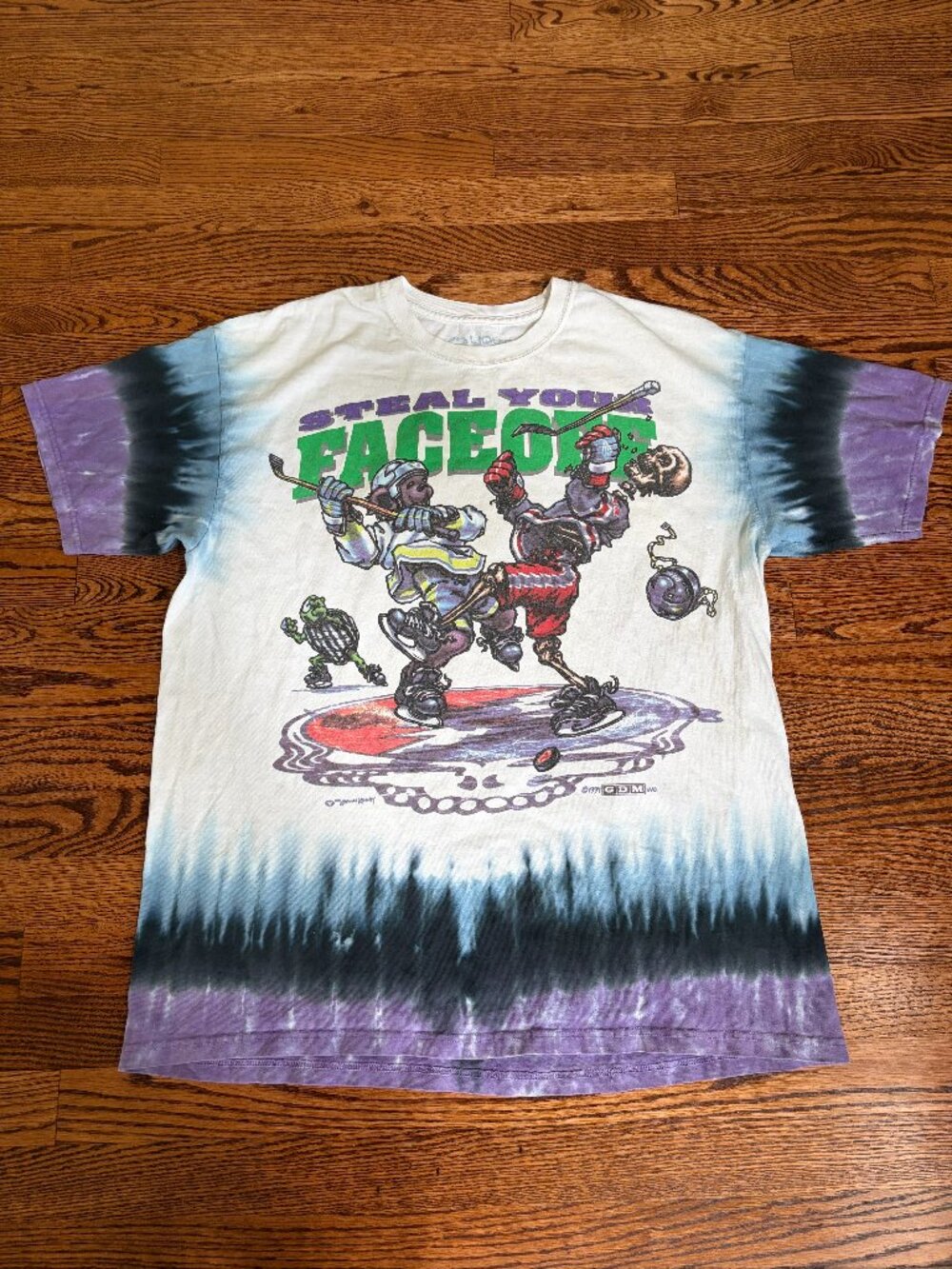 Vintage Liquid Blue Grateful Dead Steal Your Faceoff Hockey Shirt Mens Size XL